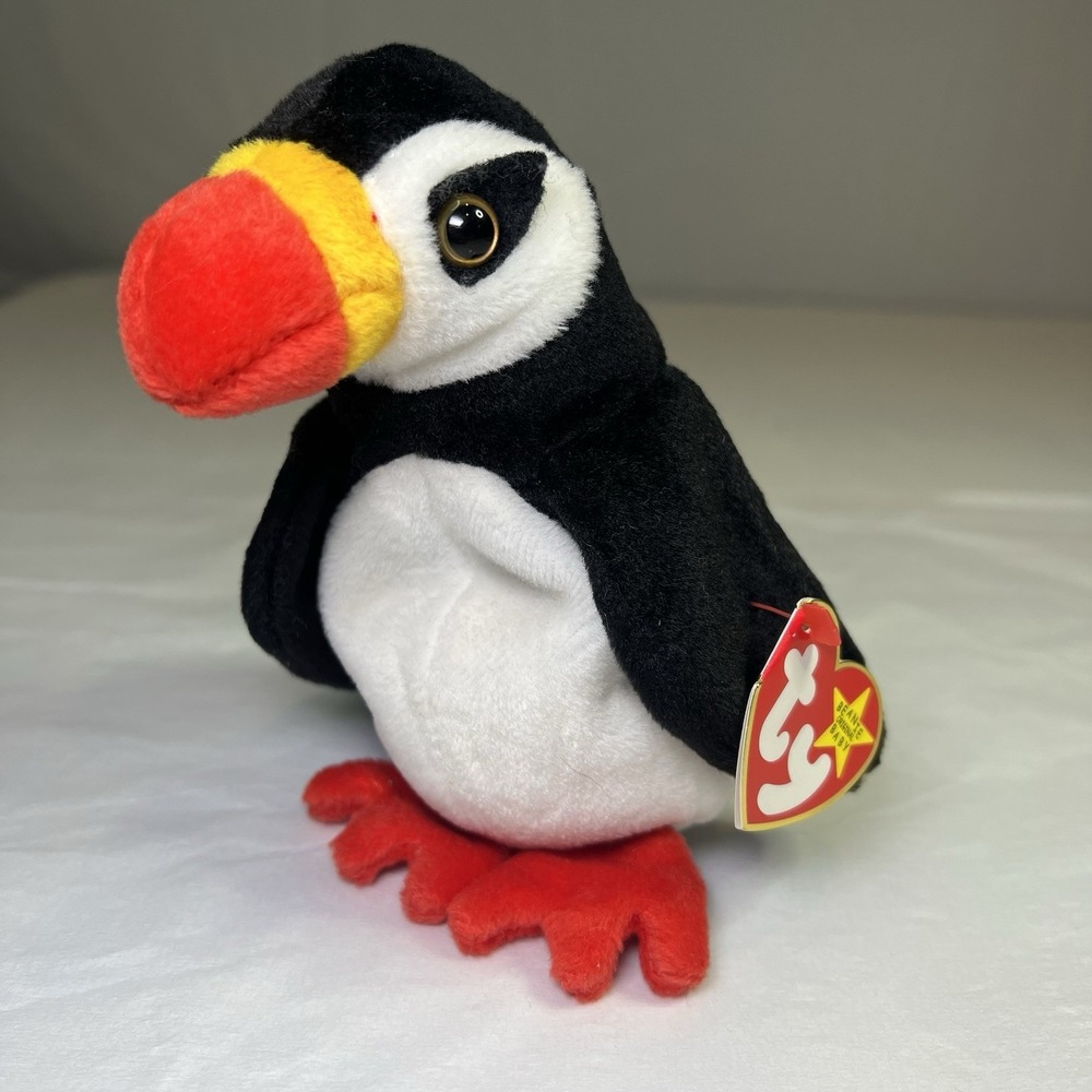 TY Beanie Baby - PUFFER the Puffin (6‎ inch) - MWMTs Stuffed Animal Toy